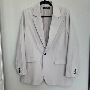 CAARA Off White Grey oversized Blazer